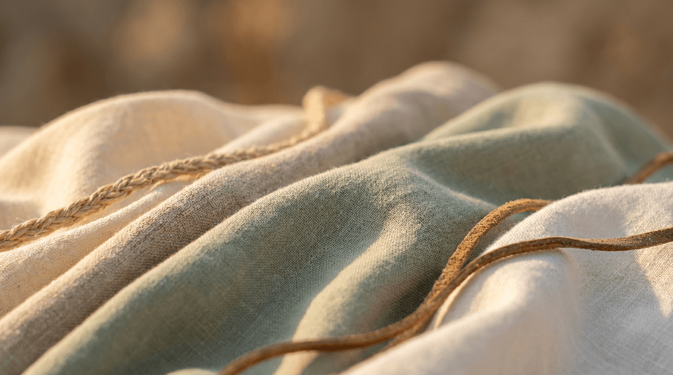 Fabric swatches and wood frame samples for customization