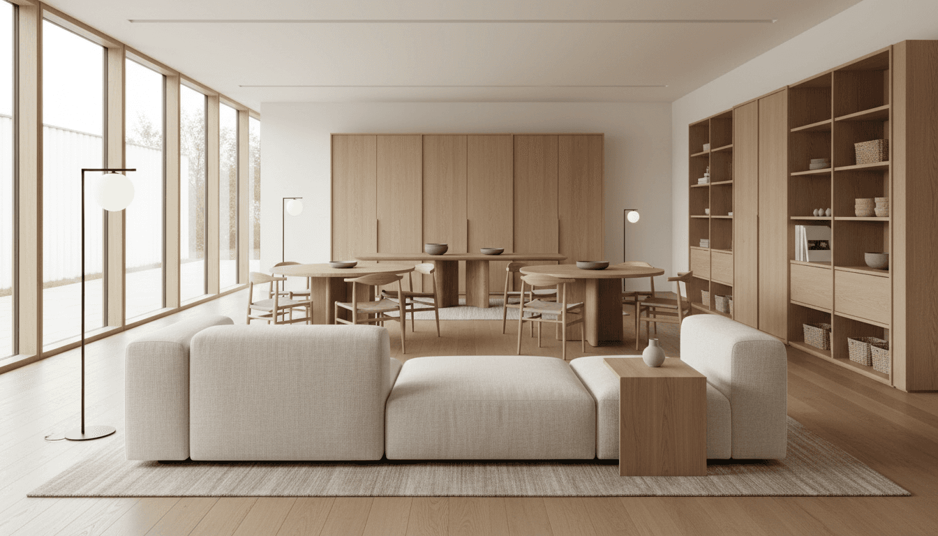 Luminari showroom with curated furniture and lighting displays